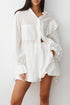 'Avonlace' Collared Neck Top and Shorts Set - Celes Fashion